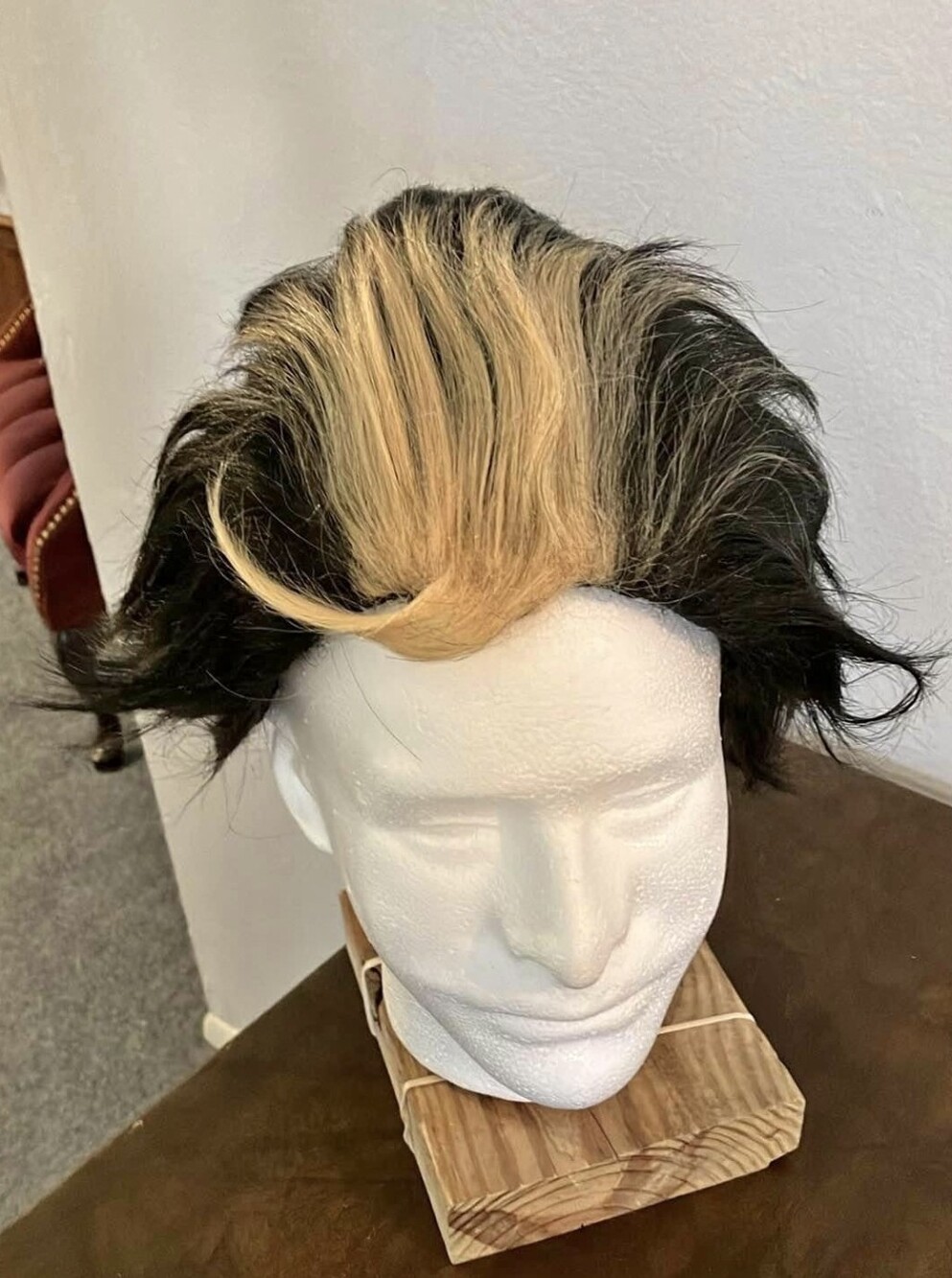 Black with Blonde Accent Short Synthetic Wig Hair - Haikyuu Nishinoya
